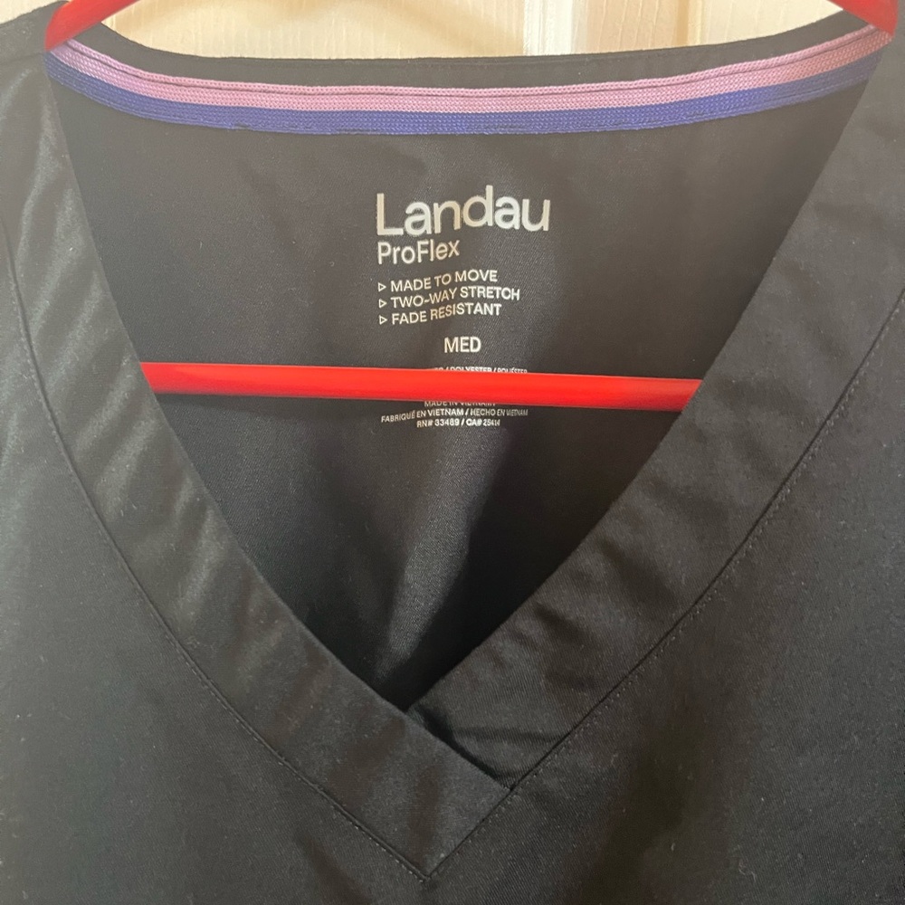 Landau ProFlex Women’s Black Scrub Top